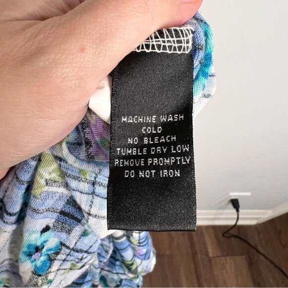 Self Esteem Womens Size Medium Blue Plaid Short Sleeve Button Up Blouse Tie UP - Picture 6 of 9